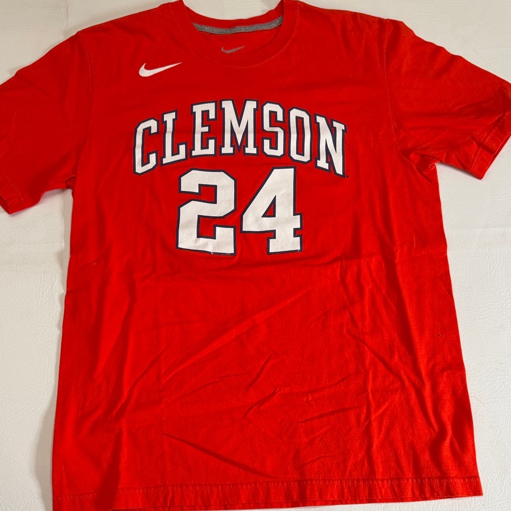 Nike Regular Fit Men’s Large Clemson Tigers #24 Orange T-Shirt